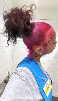 Dyed Roots On Black Hair, Skunk Dye, Adore Hair Dye, Pink And Black Hair, Natural Hair Bun Styles, Mixed Curly Hair, Sleek Ponytail Hairstyles