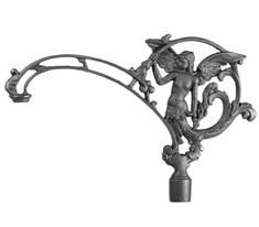 11 3/4 Angel Cast Iron Bridge Lamp Arm Bridge Lamp, Iron Bridge, Antique Floor Lamps, Industrial Style Lamps, Arm Cast, Antique Lamp, Unglazed Porcelain, Arm Floor Lamp, Kerosene Lamp