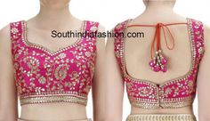 Sleeveless Blouse Designs, Gota Patti Work, Boat Neck Blouse Design, Best Blouse Designs