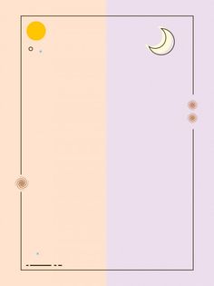 two different colored lines with the moon and sun in them, one is yellow and the other is pink