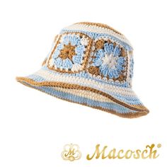 Cotton Summer Crochet Patchwork Hat | Color Mix Patchwork Summer Hat | Cotton Bucket Hat | Blue, beige & white summer hat The most popular current iteration? The crochet hand made hat! It is just what we all need right now. The summer bucket hat is a classic and timeless accessory that serves many purposes and can be worn for so many occasions.  It's the perfect finishing touch for vacation looks. MATERIAL 100% cotton. SIZES S-M size should fit head diameter 54 cm - 56 cm. L size should fit head White Retro Summer Hat, Retro White Sun Hat For The Beach, Retro White Hats For Summer, Retro White Sun Hat For Beach, Cream Crochet Cap For Summer, Cream Crochet Hat For Summer, Retro White Sun Hat For Spring, White Crochet Summer Cap, White Crochet Cap For Summer