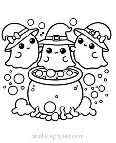 three little pigs with hats on their heads and bubbles in the air coloring pages for kids