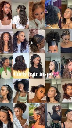 Haircut Styles For Curly Hair Natural, Friday Night Hair Hairstyles, Cute Curly Work Hairstyles, Natural Curly Dyed Hair, Hairstyles For C4 Hair, Curly Hairstyles With No Gel, Cute Ways To Style Curled Hair, Cute Hair Styles For Home Coming, Hair Ideas Black Women Natural