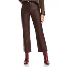 Vince Lamb Leather Flare Pants Women'S 10 Dark Brown Pocket Button Zip Closure Vince Lamb Leather Flare Pants Women's 10 Dark Brown Pocket Button Zip Closure Retail $2,000.00 Upgrade Your Wardrobe With These Stylish Vince Leather Flare Pants In A Deep, Rich Dark Brown Color. These Pants Feature A Flat Front With A Zip And Button Closure, Making Them Perfect For Both Casual And Workwear Occasions. The High-Rise Fit And Regular Sizing Make Them A Comfortable Fit For Women's Size 10 With A 34- Fall Wide-leg Leather Pants With Button Closure, Wide Leg Leather Pants With Button Closure For Work, Leather Bottoms With Button Closure For Work, Formal Leather Brown Bottoms, Formal Brown Leather Bottoms, Formal Fall Pants With Button Closure, Classic Brown Pants With Button Closure, Luxury Brown Workwear Bottoms, Luxury Brown Bottoms For Workwear