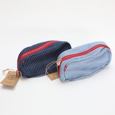 Set Of 2 Levi's Striped Blue Fabric Zipper Pencil Pouches/Case 7"X3.25"X2.5" 100% Cotton Sold By Target Cute Pencil Pouches, Pencil Pouches, Cute Pencil Case, School Pencils, Office Set, Wallet Pouch, Pencil Cases, Pencil Pouch, Birthday Gift Ideas