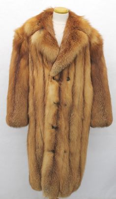 DESCRIPTION: BEAUTIFUL & VERY STYLISH NATURAL RED FOX FUR COAT FOR MEN, MADE FROM FULLY LET OUT SKINS, THE BEST! THE COLLAR TYPE IS "NOTCH", IT CLOSES WITH FRONT BUTTON CLOSURE AND HAS TWO SIDE POCKETS. THIS ITEM IS BRAND NEW, MADE TO MEASUREMENT! AFTER BUYING THIS ITEM, IT WOULD BE VERY MUCH APPRECIATED IF YOU COULD PROVIDE YOUR FULL BODY MEASUREMENTS, SO WE CAN PRODUCE THIS COAT TO YOUR SIZE, THANK YOU! MEASUREMENTS: SIZE: CUSTOM MADE LENGTH: 40" SLEEVES: AS NEEDED; MEASURED FROM THE SIDE OF T Fox Coat, Coat For Men, Fox Fur Coat, Red Fox, Natural Red, Fox Fur, Men's Coats And Jackets, Body Measurements, Types Of Collars