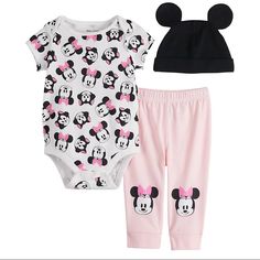 New With Tags Disney Jumping Beans Cute 3pc Minnie Mouse Set Newborn Price Is Firm, But Bundle For A Discount Ships By Next Business Day Cross Posted Minnie Mouse Baby, Mickey Mouse Outfit, Mouse Outfit, Disney Baby Clothes, Cricut Tips, Baby Girl Shorts, Baby Minnie Mouse, Minnie Mouse Girl, Baby Mouse