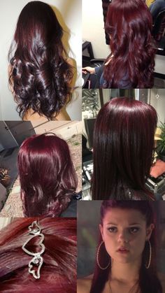 Red Plum Hair, Dark Brunette Hair, Red Hair Inspo, Cherry Hair, Hair Tint, Hair Streaks