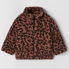 New With Tags Size 18/24 Months Sold Out, Hard To Find!!! Animal Print Quilt, Quilted Fleece Jacket, Zara Jacket, Zara Girl, Fleece Coat, Printed Quilt, Zara Jackets, Kids Jacket, Hard To Find