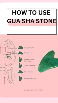 How to use a GUA SHA Use Gua Sha, Gua Sha Stone, Jade Rollers, Essential Makeup, Perfect Lipstick, Gua Sha Facial, Slimmer Face, Pink Cosmetics