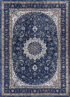 Kyler Blue Area Rug Modern Shabby Chic, Vintage Medallion, Shabby Chic Interiors, Rug Designs, Well Woven, Medallion Rug, Painting Flowers, Blue Area Rug, Chic Home Decor