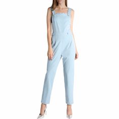 Skies Are Blue Square Neckline Baby Blue Scalloped Hem Jumpsuit. Chic Jumpsuit With Button Straps. Brand New With Tags. Size Medium. D Light Blue Denim Overall Jumpsuit For Spring, Light Blue Jumpsuits And Rompers For Spring Workwear, Light Blue Overalls For Spring, Fitted Light Blue Jumpsuits And Rompers For Spring, Blue Overalls For Spring Workwear, Chic Light Blue Sleeveless Jumpsuits And Rompers, Chic Blue Denim Overall Jumpsuit, Chic Fitted Light Blue Jumpsuits And Rompers, Fitted Light Blue Jumpsuit For Spring