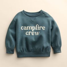 Baby & Toddler Little Co. by Lauren Conrad Crewneck Sweatshirt Lauren Conrad Collection, Baby Buns, Sustainable Style, Camping Ideas, Toddler Sizes, Lauren Conrad, Snap Button, Sustainable Fashion, Gender Female