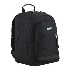 This one of a kind backpack is ideal for a day filled with class, sports and extracurricular activities. The Eastsport Rail Tech Backpack is designed to maximize compartment space while maintaining a slim silhouette. Front three zipper pockets securely hold items of various sizes - complete with interior pockets for all your organizational needs. Main compartment securely fits a laptop or other tech device of up to 16 in protected tech sleeve. Side pockets suit a water bottle, umbrella or other Sporty School Backpack With Zipper Pocket, Functional School Backpack With Ykk Zipper, Functional Student Backpack With Zipper Closure, Functional Student Backpack Softback, Functional Softback Backpack For Students, Functional Softback Student Backpack, Sporty School Backpack With Functional Pockets, Functional Student Backpack For Back To School, Sporty Softback Backpack For Students