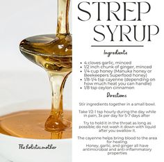 Sick Remedies, Strep Throat, Slippery Elm, Natural Healing Remedies, Honey Syrup, Home Health Remedies