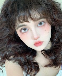 Korean Makeup Tutorials, Doll Makeup, Fancy Makeup, Dark Makeup, Fashion Tutorial, Asian Makeup, Hair Inspo Color, Girls Makeup