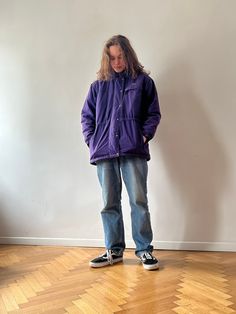 Vintage Purple Patagonia Jacket Very good vintage condition! Size: size +-M men or +-L women +- M men, suits oversized S,M,L depending on your height and arm length. +- L women, suits oversized M,L,XL depending on your height and arm length. (Note: we only have ONE piece in stock. If more than one size is mentioned, it means this item will work on a range of sizes.) Models' measurements in cm: Height 180 Weight 70 kg Shoulders width: 46 Chest circumference 90 Waist circumference 78 Hips circumference 90 Leg inseam (from pelvic area to heel) 89 Sleeve (from shoulder to hands knuckles) 70  ✈️        FAST SHIPPING with DHL EXPRESS! ☎️+ 💌 Provide phone no and email for DHL courier to have a smooth shipping. We deliver worldwide with DHL Express. ▪️ European countries         1-2 days ▪️ Canad Casual Purple Relaxed Fit Outerwear, Patagonia Winter Jacket, Women Suits, Ski Suits, Patagonia Jacket, Vintage Purple, Waist Circumference, Romania, Patagonia