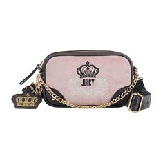 Give a trendy gift set, to someone who has statement fashion! This on-the-go Juicy By Juicy Couture Velour slim crossbody bag gift set. Made from port wine velour, this gift set includes an adjustable strap, a bejeweled crown pendant, and a key chain. This set has a gold-tone top hardware and the adjustable straps to fit anyone. It comes complete with a zip closure.# Pieces In Set: 3Included: 1 Key Chain(s), 1 Handbag Strap(s)Features: Adjustable StrapsClosure Type: ZipperMetal Color: Gold ToneM Pink Juicy Couture, Christmas Gift Set, Crown Pendant, Statement Fashion, Port Wine, Christmas Gift Sets, Juicy Couture Bags, Handbag Straps, Trendy Gift