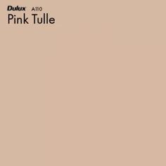 the pink tulle logo is shown on a beige background with black and white lettering