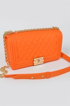 * Jelly Embossed Clutch * 10W*5H*3D * 100%PVC Orange Bags With Detachable Strap, Orange Shoulder Bag With Detachable Strap, Orange Shoulder Bag With Detachable Strap For Evening, Orange Shoulder Bag With Adjustable Strap For Shopping, Orange Evening Shoulder Bag With Detachable Strap, Evening Orange Shoulder Bag With Detachable Strap, Orange Square Shopping Bag, Chic Orange Evening Bag, Chic Orange Evening Satchel