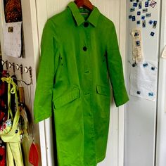 Burberry London Raincoat. Fully Lined. Includes Tan Lining With Black And Red Stripes. 100% Cotton. You Send To Dry Cleaners; Take Note, Requires Special Care. Burberry Jacket, Dry Cleaners, Burberry London, Green Stripes, Burberry, Black And Red, Jackets & Coats, Jackets For Women, Stripes