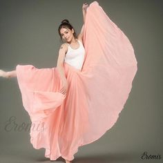 Eromis - Exquisite Ethnic Dance Performance Skirt - Snow Chiffon Half-length Practice Skirt for Stage Performances Dance Performance Outfits, Bike Skirt, Cowgirl Skirt, Skirt Dance, Long Chiffon Skirt, Dance Skirt, Half Skirt, Elegant Skirt, Contemporary Dance