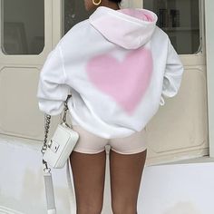 Pink Heart Print Hoodie · TeddyLoveEve · Online Store Powered by Storenvy Trendy Heart Graphic Sweatshirt For Winter, Trendy Winter Sweatshirt With Heart Graphic, Casual Heart-shaped Sweatshirt For Winter, Preppy Sweaters, Valentines Hoodie, Aesthetic Hoodies, Hoodies Aesthetic, Wishlist 2024, Preppy Sweater