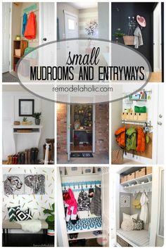 small mudrooms and entryways with pictures of them