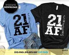 two t - shirts with the number twenty and 21 af af af af af af af af af af af af af af af af af af af af af af af af af af af