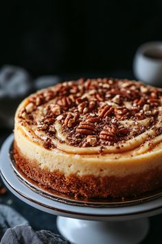 #middle-eastern #trendy #nutty - Halva-based cake with tahini swirl