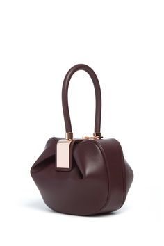 Nina Midas Bag in Bordeaux Nappa Leather Gabriela Hearst Nina Bag, Designer Top Handle Satchel With Fold Over Clasp, Designer Satchel With Fold Over Clasp And Top Handle, Designer Brown Bags With Fold Over Clasp, Elegant Satchel With Top Handle And Fold Over Clasp, Elegant Top Handle Satchel With Fold Over Clasp, Modern Satchel With Fold Over Clasp And Double Handle, Modern Evening Box Bag With Handles, Gabriela Hearst Bag