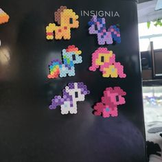 the magnets are made to look like pacman and other video game character characters