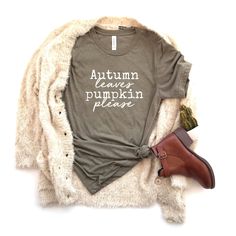 (1) AUTUMN LEAVES - FALL SHIRT – Cutiefully Trendy Green T-shirt For Fall, Cute Pre-shrunk Shirt For Fall, Trendy Screen Print T-shirt For Fall, Fall Graphic Print T-shirt For Everyday, Everyday Graphic Print T-shirt For Fall, Everyday Fall T-shirt With Graphic Print, Graphic Print T-shirt For Everyday In Fall, Graphic Print T-shirt For Everyday Fall Wear, Casual Fall Shirt With Graphic Print