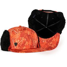 Elevate your trapper hat with this New 6-Panel structured cap with flat bill, wool lined adjustable ear flaps and crown. The Billed Trapper Hat also features an adjustable snapback closure, perfect for warmth and style on those colder days. Orange Forest, Trapper Hat, Trapper Hats, Cold Day, Insulation, Camo, Forest, Crown, Wool