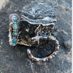 Nwot Chaps Brand Earrings. Turquoise Colored Stones In Silver Plated Metal. Nickel-free Blue Metal Hoop Earrings, Nickel Free Light Blue Metal Earrings, Western Fashion Jewelry, Brand Earrings, Women's Chaps, Earrings Turquoise, Colored Stones, Southwest Style, Turquoise Color