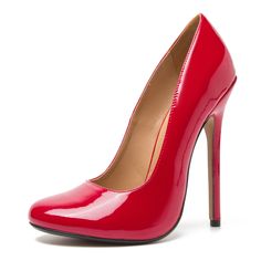 TAAFO Round Toe Women High Heel Shoes 14-15cm Unisex Grag Queen Crossdresser Stiletto Pumps black-40 Red Fitted High Heel Court Shoes, Fitted Red High Heel Court Shoes, Red Fitted Court Shoes With Round Toe, Neutral Heels, Round Toe Pumps, Red Pumps, Round Toe Shoes, Womens Shoes High Heels, Women Oxford Shoes