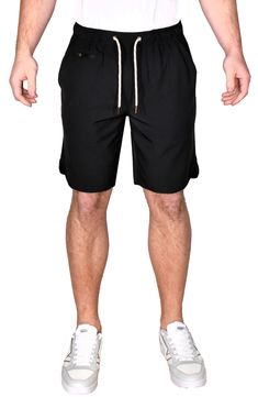 Made to move, these performance-ready drawstring shorts are made from stretch-enhanced fabric and packed with plenty of pockets to keep you moving all-day. 9" inseam; 22" leg opening (size Medium) Drawstring waist Front slant pockets; back welt pockets 92% polyester, 8% elastane Machine wash, tumble dry Imported Stretch Bottoms With Drawstring For Training, Stretch Drawstring Bottoms For Training, Casual Training Bottoms With Drawstring, Black Gym Bottoms With Functional Drawstring, Athleisure Training Bottoms With Drawstring, Athleisure Bottoms With Drawstring For Training, Black Training Shorts With Functional Drawstring, Training Bottoms With Drawstring, Short Shape, Athleisure Athletic Shorts With Drawstring And Relaxed Fit