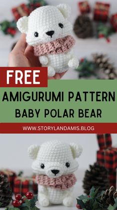 ✨🧶 Discover the cutest free amigurumi polar bear crochet pattern! 🐻❄️ Perfect for crafters of all levels, this easy-to-follow tutorial will guide you step-by-step to create your very own adorable polar bear. Using simple stitches and cozy yarn, you can make the perfect companion for your winter crafts or a unique gift for loved ones. Grab your crochet hooks and let’s get stitching! #Amigurumi #CrochetPattern #PolarBear #DIYCrafts #FreePattern Felt Bears Pattern, Crochet Polar Bear Ornament, Polar Bear Amigurumi Free Pattern, Polar Bear Crochet Pattern Free, Crochet Polar Bear Pattern Free, Polar Bear Crochet Pattern, Amigurumi Polar Bear