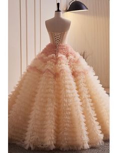 10% off now! Shop strapless ruffled big ballgown prom dress for fun online. Sheprom offers formal, party, casual & more style dresses to fit your special occasions. Ballgown Prom Dress, Corset Back Wedding Dress, Princess Ballgown, Tulle Party Dress, Strapless Prom Dress, Champagne Dress, Wedding Dresses Plus Size, Prom Dresses Ball Gown, Formal Dresses Prom