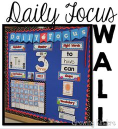 a bulletin board with the words daily focus on it