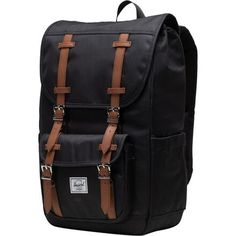 Hershel Supply's signature backpack, the Little American 17L Mid Backpack carries mountaineering style into our everyday work or school bag. We like the look of the leather-like straps and all the storage packed into this stylish backpack--from its padded laptop sleeve to bottle pocket to front zippered pocket with a key clip. That keeps us organized--and looking professional--as we schlep our stuff to work or class. Rectangular Casual Backpack For Hiking, Casual Hiking Backpack With Adjustable Straps, Casual Flap Backpack For Outdoor, Casual Outdoor Backpack With Flap, Satchel Backpack With Adjustable Straps For Outdoor Activities, Casual Leather Backpack Waterproof, Casual Leather Waterproof Backpack, Outdoor Satchel Backpack With Adjustable Strap, Outdoor Activities Satchel Backpack With Adjustable Strap