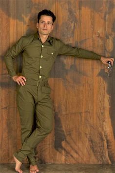 As for 30 PLN it is OK. I already have such black and blue comfortable and do not need to iron😉He buys L-size clothes and this one fits. Onesie Men, Olive Jumpsuit, Olive Green Jumpsuit, Men's Uniforms, Stylish Jumpsuit, Solid Color Jumpsuits