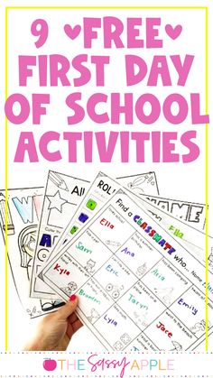 the 9 free printable first day of school activities for kids to do with their parents