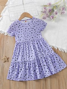 Sister Clothes, Purple Cute, Shein Kids, Sister Outfits, Lilac Purple, Toddler Girl Dresses, Fashion Design Clothes, Cute Shorts, Toddler Girl Outfits