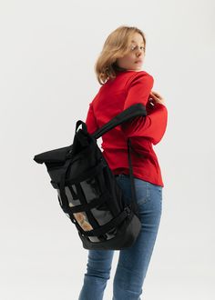 Whether you need backpack for hiking, travel, carry on luggage or camping, this Roll Top Unisex Rucksack would suit you well. Vegan backpack is crafted from premium materials for maximum durability and weather protection. Fanny pack for the daily grind https://etsy.me/2JGaXEW Here more design backpacks https://etsy.me/2p2Ej8w HIGHLIGHTS: ✔️ Improved back ventilation ✔️ 3 more pockets - one pocket on the front to stow your phone or documents and the other two on the sides to quickly access to the main compartment without unrolling ✔️ All zippers are replaced with rubberized ones to avoid water leaking ✔️ There is a 15.6" laptop sleeve inside the main compartment secured with soft foam material ✔️ Straps can be adjustable up to 100 cm ✔️ Front mesh can be removed DESIGN: -Floral -Black Gloss Cool Fanny Packs, Backpack For Hiking, Vegan Backpack, Canvas Backpack Men, Waxed Canvas Backpack, Canvas Rucksack, Street Style Bags, Gym Tote, Laptop Tote