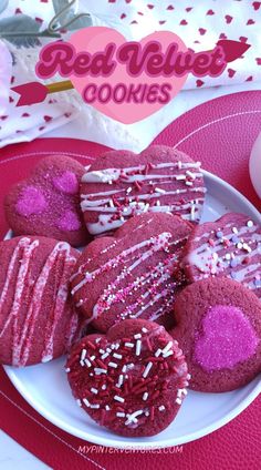 Spread some love this Valentine's Day with these red velvet cookies! Soft and chewy, these festive treats are the perfect way to sweeten up your holiday celebration. Bake a batch for your sweetheart or share them with friends for a Valentine's Day treat. #RedVelvetCookies #ValentinesDay #SweetTreats