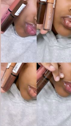 Nyc Lip Combo, Lip Gloss Combos For Brown Skin, Good Lip Combos, Lip Combos For Black Women, Lips Combo, Nude Lip Combo, Glossy Lips Makeup, Birthday Makeup Looks, Lip Combos