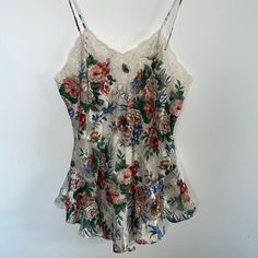 Nwt Vintage Floral Slip Body 100% Polyester Lace 100% Nylon Please See Photos For Measurements And Condition Of Item Sleeveless Lace Sleepwear With Floral Print, Lace Sleepwear For Summer, Victoria's Secret Sheer Tops For Spring, Victoria's Secret Lace Tops For Summer, Casual Lace Sleepwear For Summer, Casual Lace Summer Sleepwear, Victoria's Secret Lace Sleeveless Camisole, Victoria's Secret Lace Tops For Daywear, Victoria's Secret Cami Sleepwear For Summer