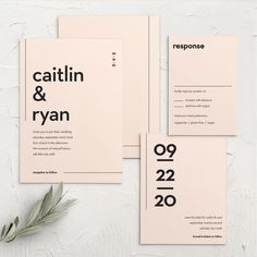 the wedding stationery is laid out on top of each other and ready to be printed