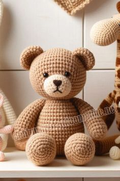 Amigurumi Teddy Bear Free Pattern-4 – Free Amigurumi Crochet Crochet Teddy Bear Pattern Free, Teddy Bear Crafts, Amigurumi Teddy Bear, Teddy Bear Patterns Free, Crochet Christmas Ornaments Free, Bear Patterns Free, Small Teddy Bears, Crochet Bear Patterns, Crochet Toys Free